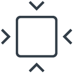 4 arrow heads reducing a square.