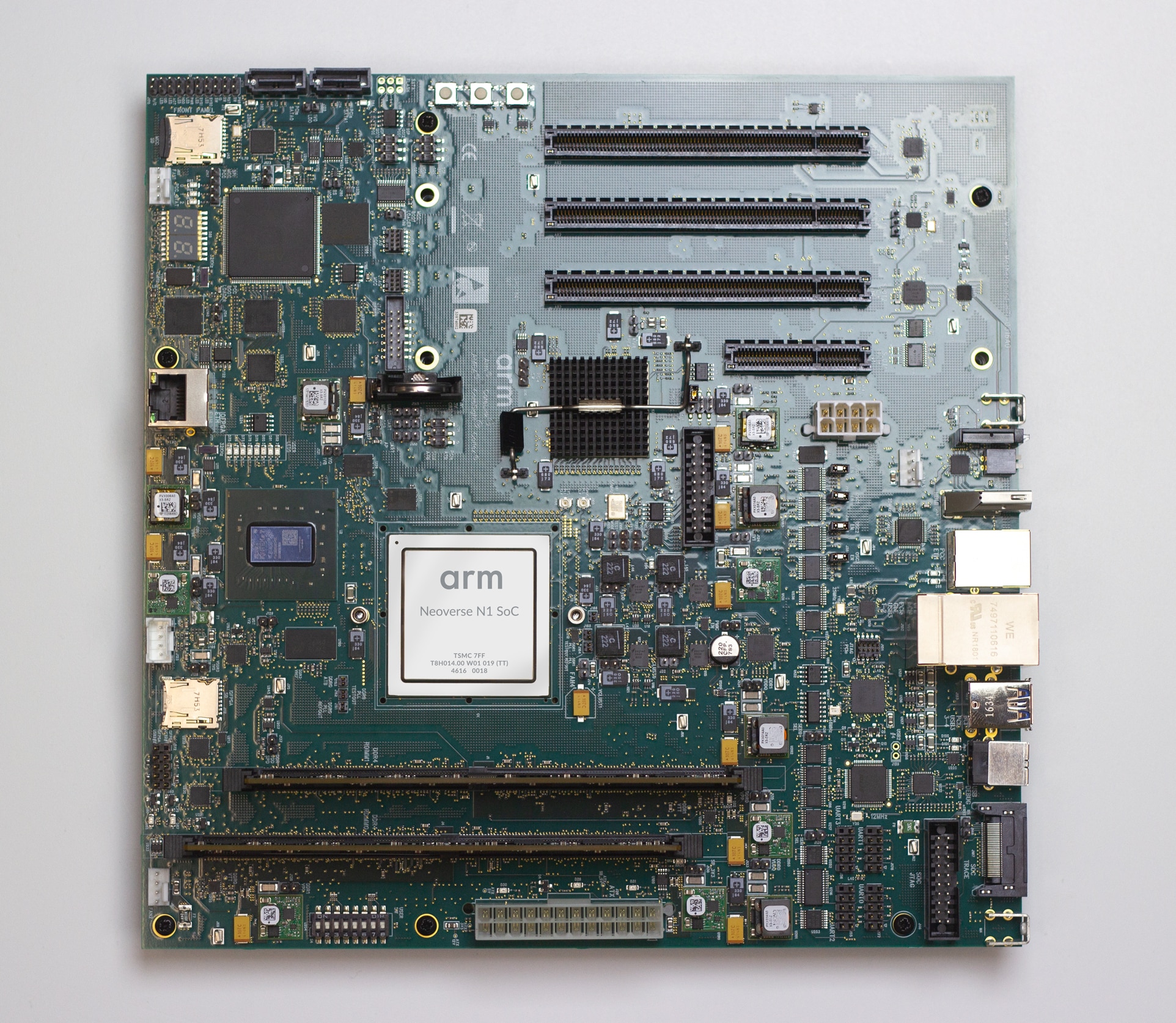 Arm Neoverse N1 top view of board