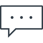 Square with an ellipses in (speech bubble).