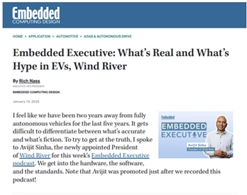 What’s Real and What’s Hype in EVs, Wind River - Embedded Comp