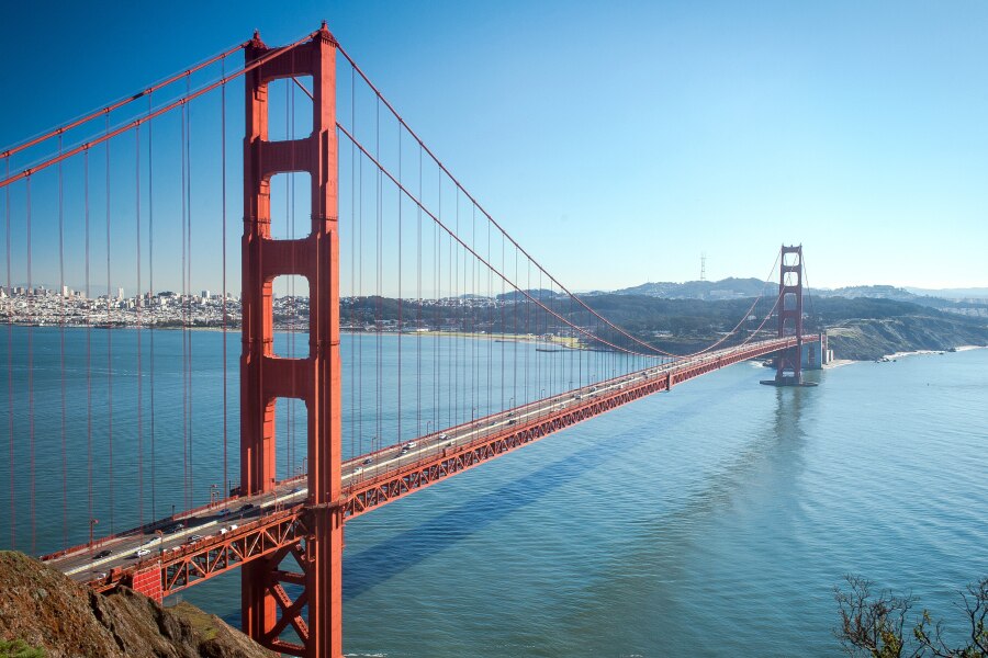San Francisco landscape - Golden Gate bridge