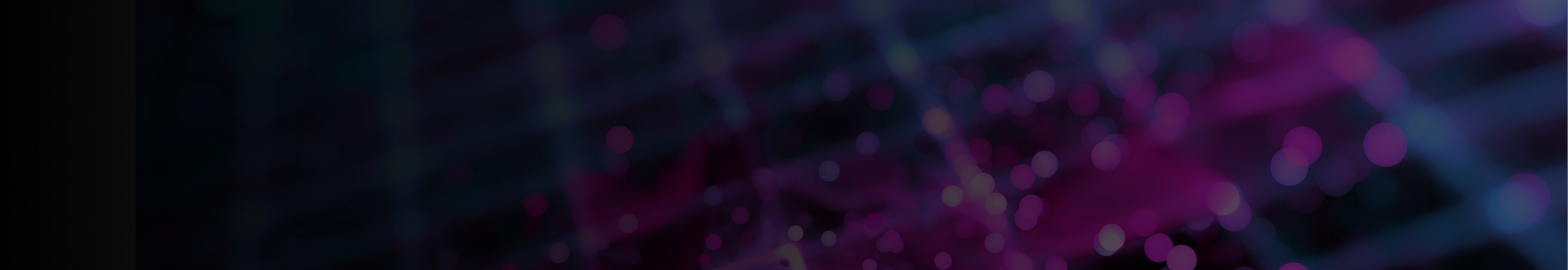 Dark abstract background with glowing purple particles