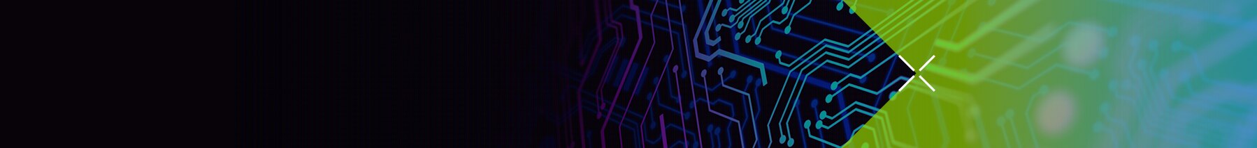 Stylized circuit board design with green gradient overlay