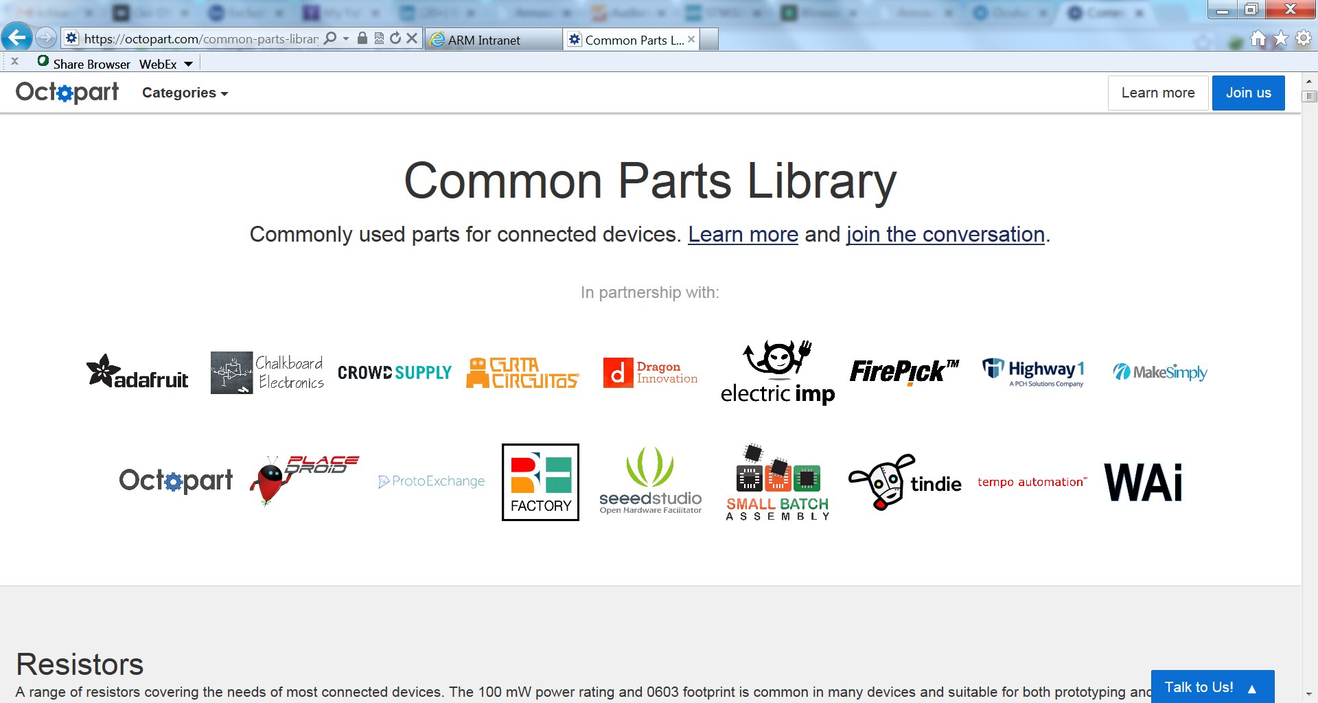 Common Parts Library Arm Community